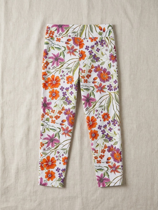 Attyre New York Pants - Attyre New York Floral Pull On Cropped Capri Pants Rhinestone Ladder Hem 8